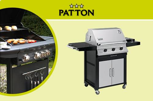 Barbecue Buffet 3-burner, Patton barbecue, BBQ, outdoorkitchen, buitenkeuken